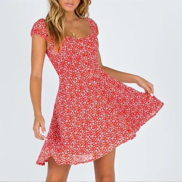 Princess Polly LIANNA MINI DRESS Red - Picture 1 of 9